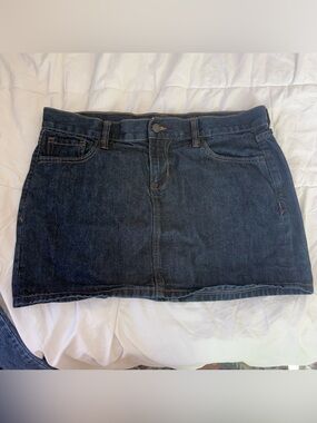 Old Navy Dark Blue Denim Mini Skirt